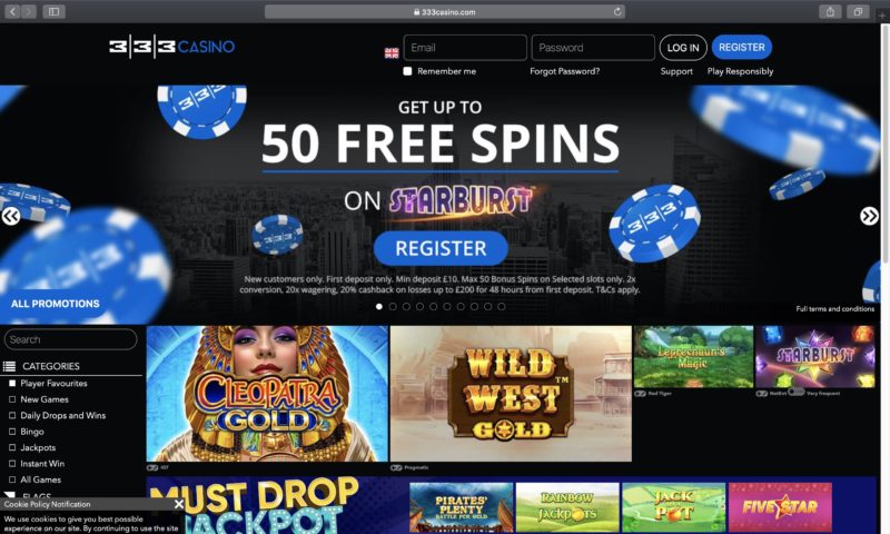 333 Casino No Deposit Bonus