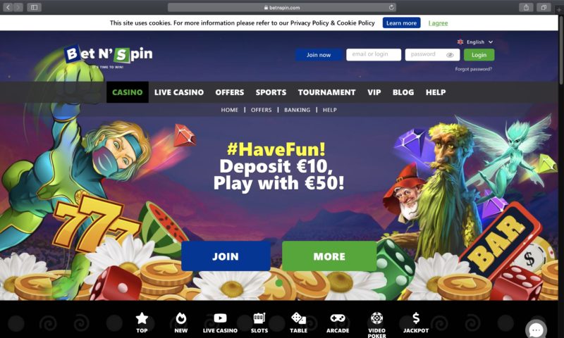 betin spin and win game