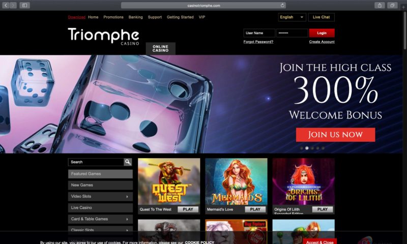 Triomphe casino online casino