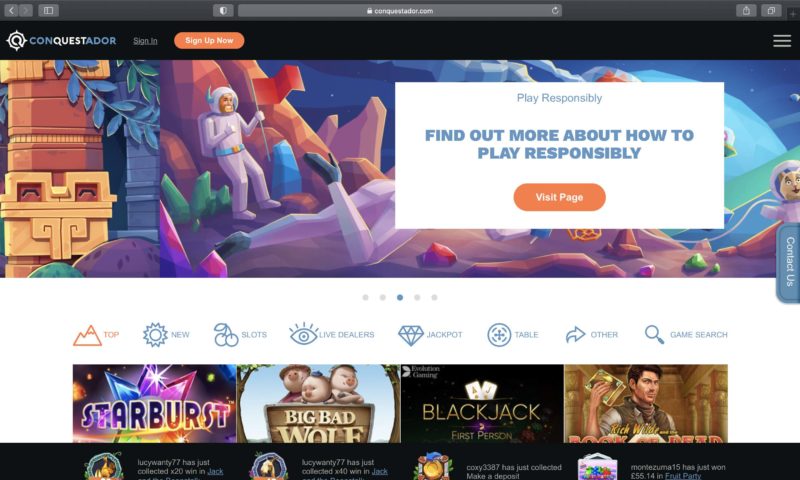 Conquestador Online Casino