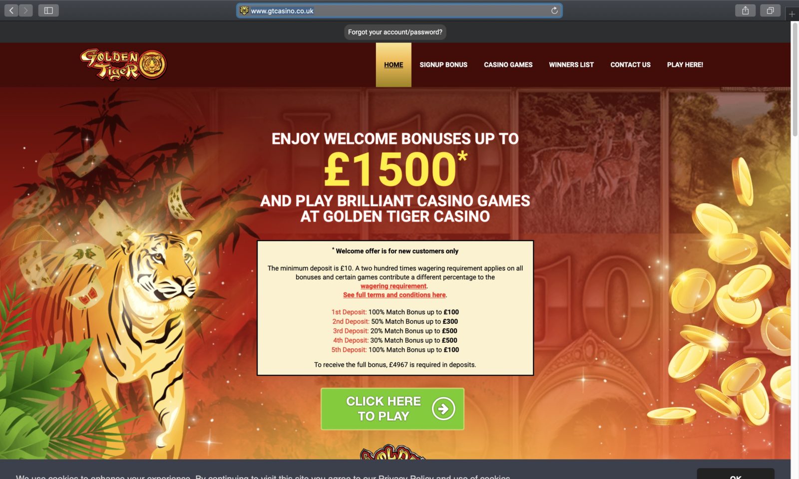 is golden tiger casino legit