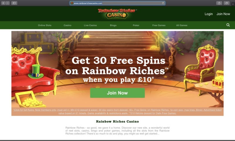 Sites Like Rainbow Riches Casino