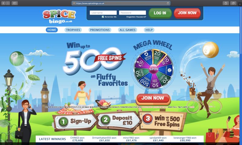 Anytime Bingo 500 Free Spins